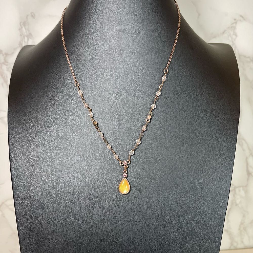 1928 dangle drop pendant y style necklace